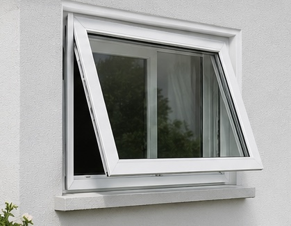 Ventana oscilobatiente de aluminio blanco